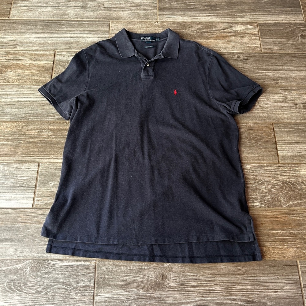 Polo Ralph Lauren Men's Navy Blue Custom Fit Polo‎ Shirt XXL Classic Preppy